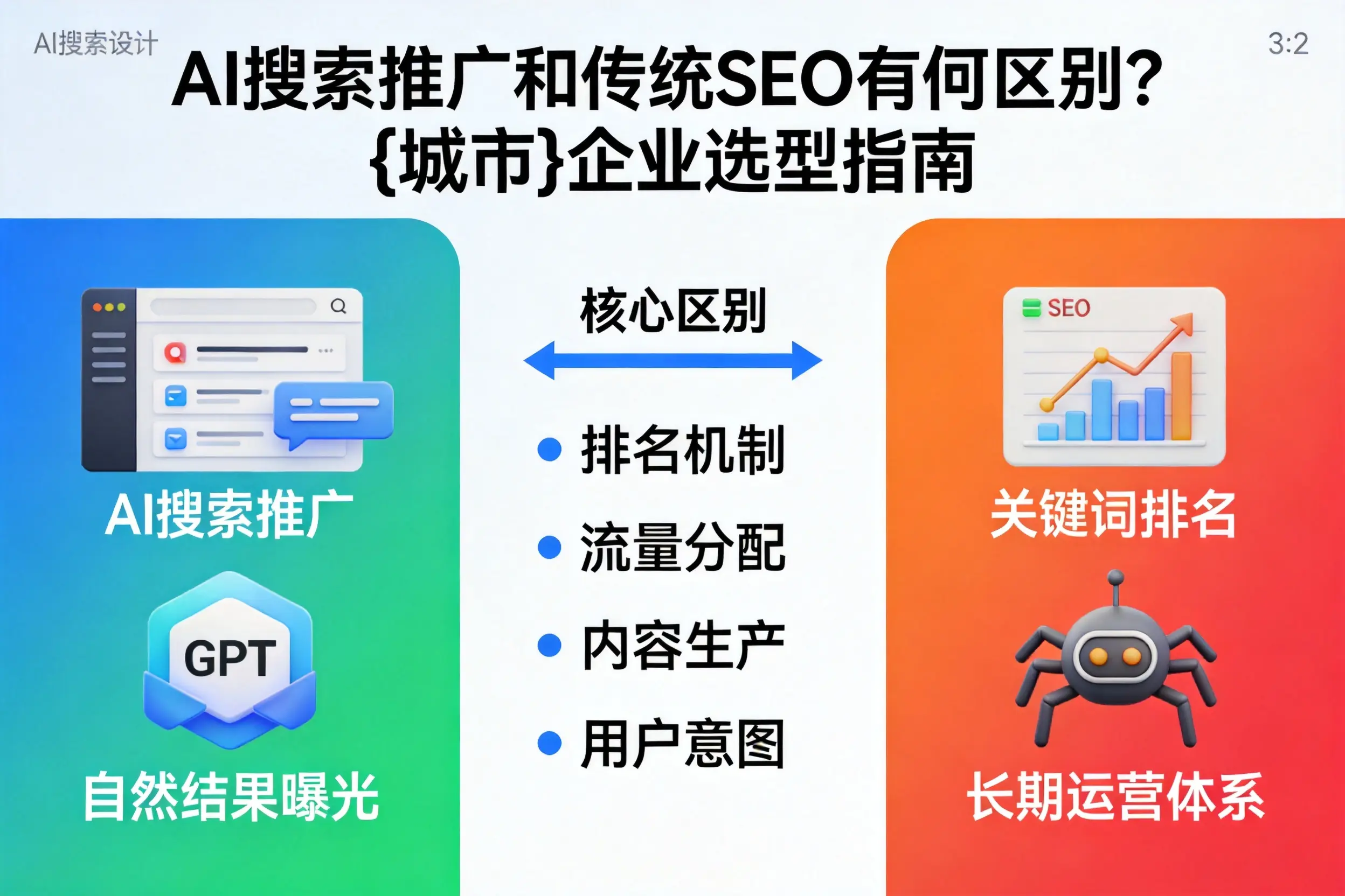 AI搜索推广和传统SEO有何区别？琼海企业选型指南