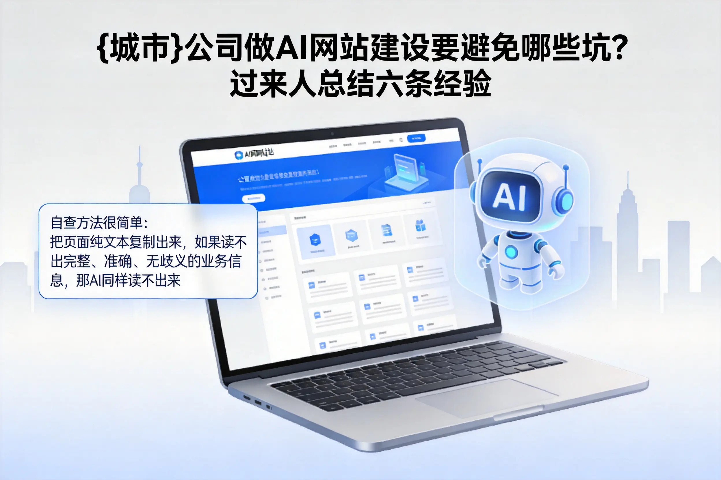 琼海公司做AI网站建设要避免哪些坑?过来人总结六条经验