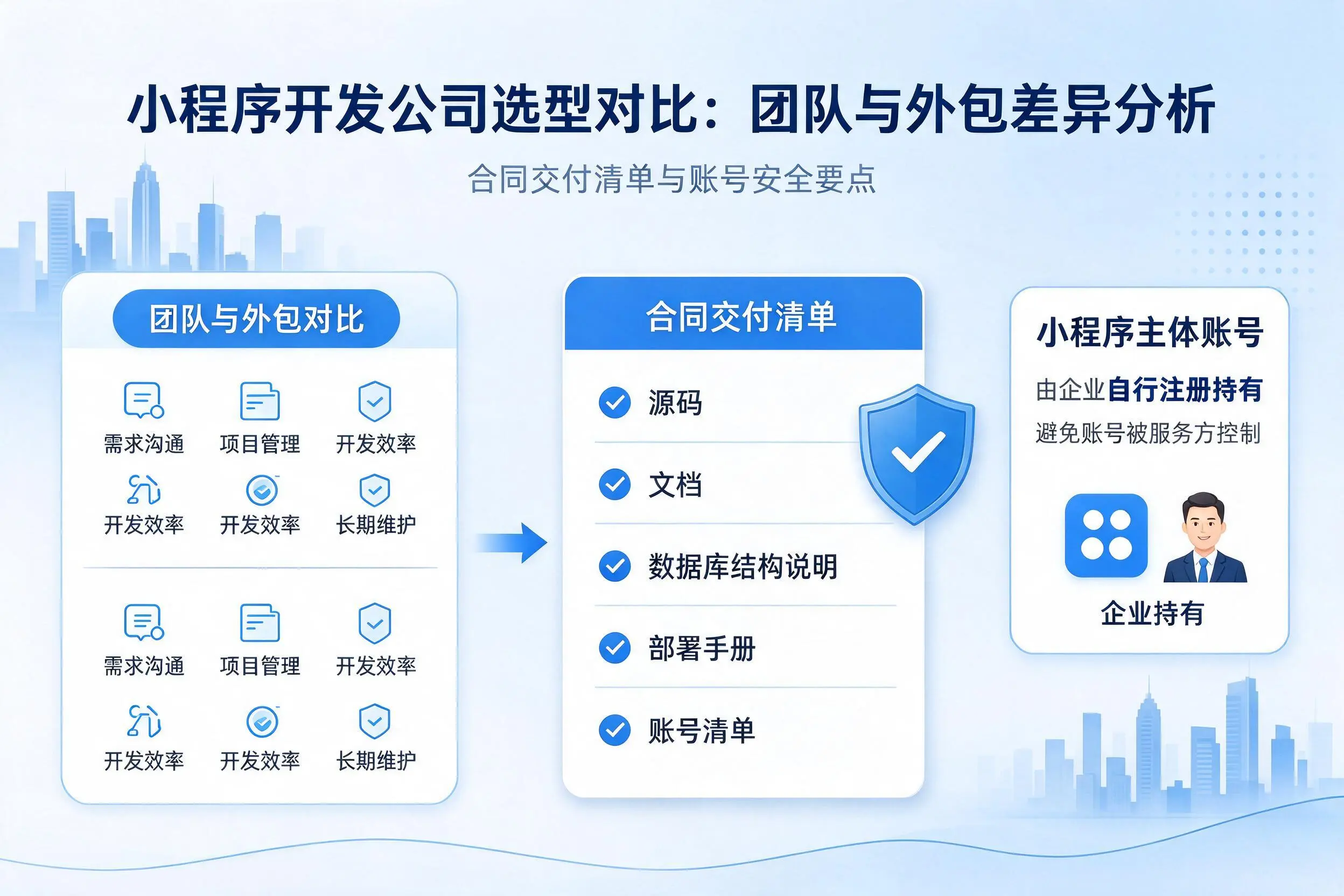 琼海小程序开发公司选型对比：团队与外包差异分析
