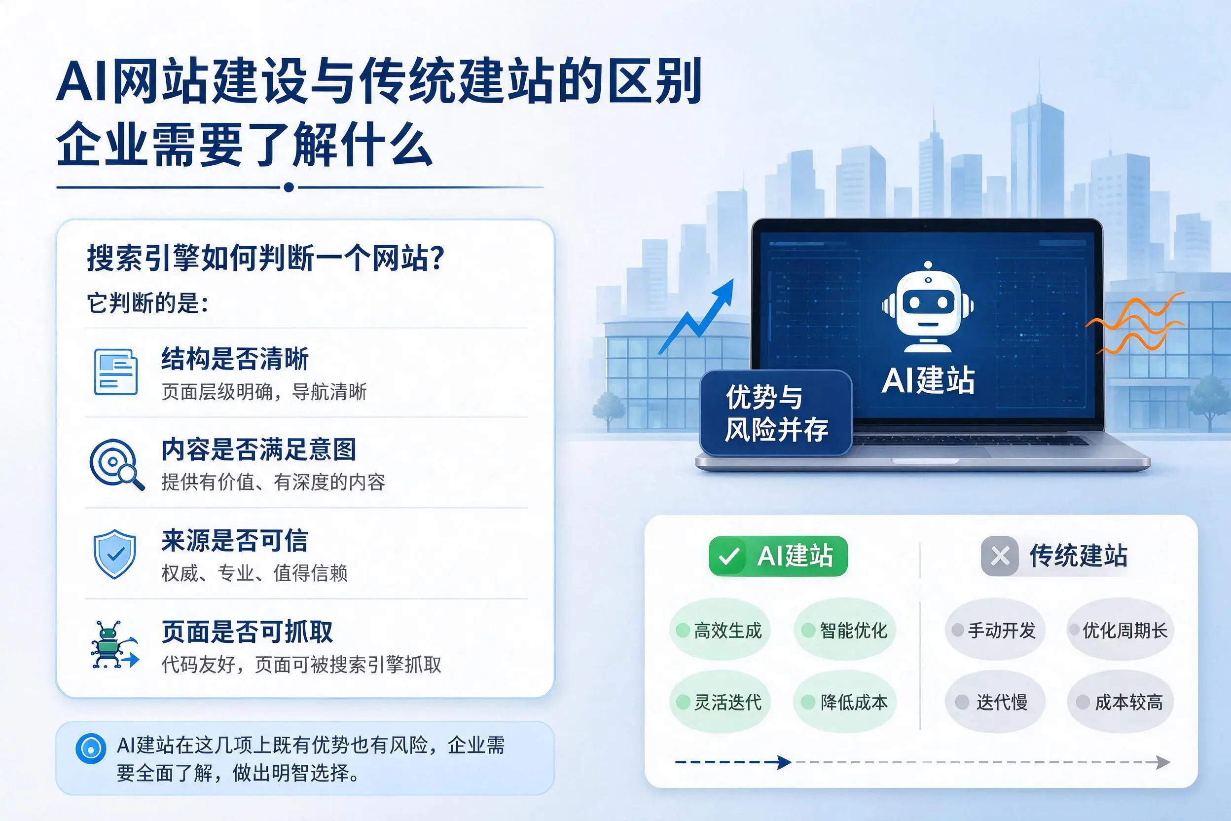 AI网站建设与传统建站的区别,琼海企业需要了解什么
