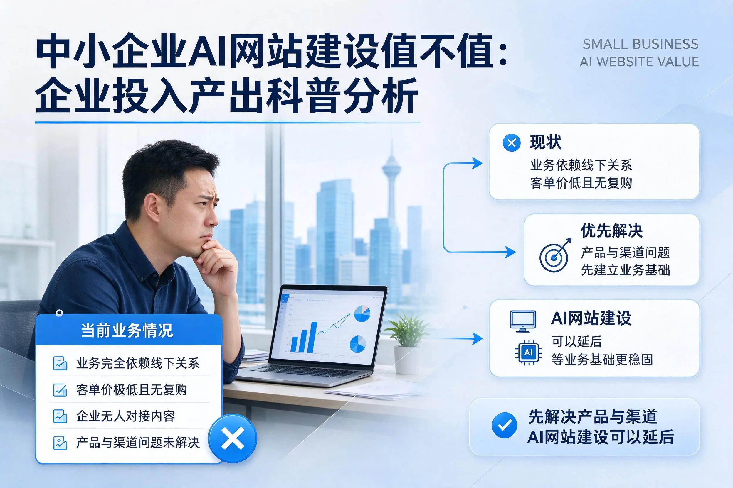中小企业AI网站建设值不值：琼海企业投入产出科普分析