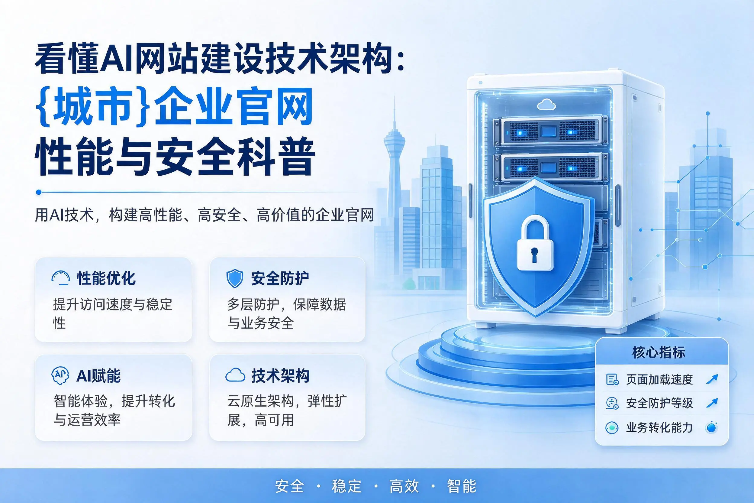 看懂AI网站建设技术架构：琼海企业官网性能与安全科普