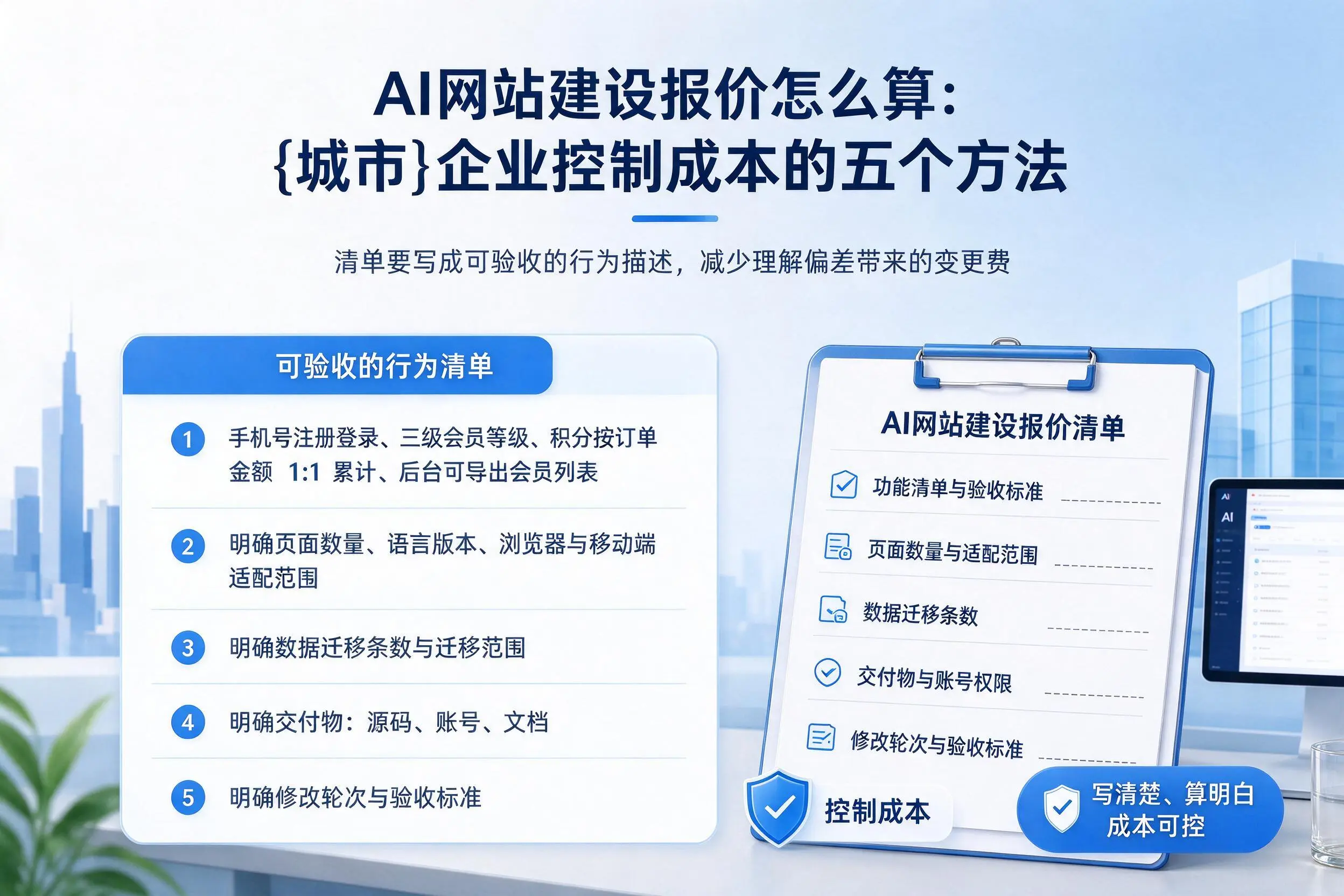 AI网站建设报价怎么算：琼海企业控制成本的五个方法